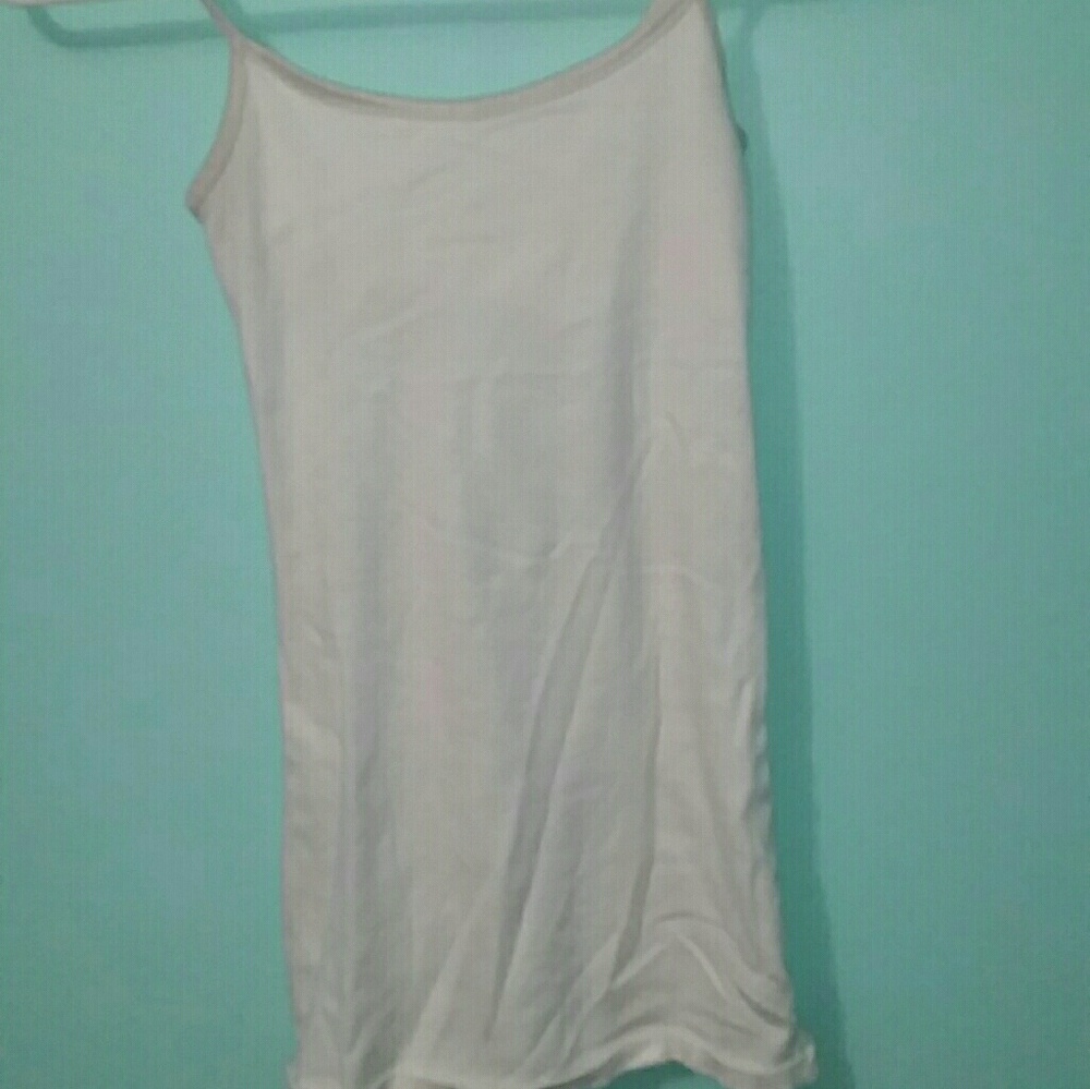 Plain white spaghetti strap tank top